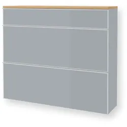 Voss Möbel Hängeschuhschrank Gardone Glas Perlgrau