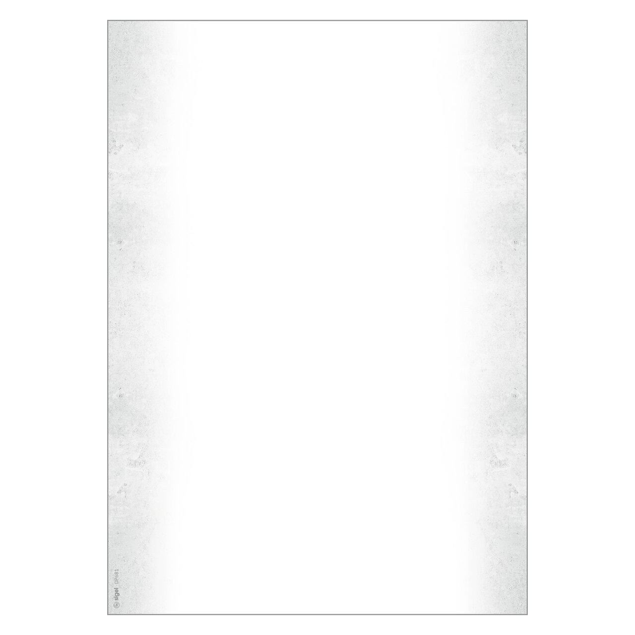 SIGEL Motivpapier weiß, grau Beton beidseitig DIN A4 90 g/m² 100 Blatt