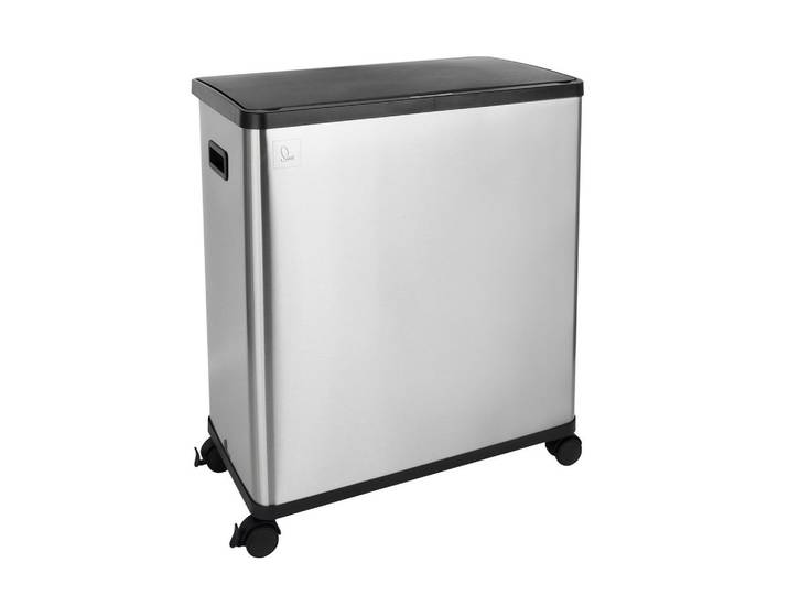 Svita Mülleimer Sr2X30 60L Silber, Silberfarben, Metall, Rechteckig, 57x60x34 cm, Haushalt & Reinigung, Reinigung, Mülleimer & Abfallsammler