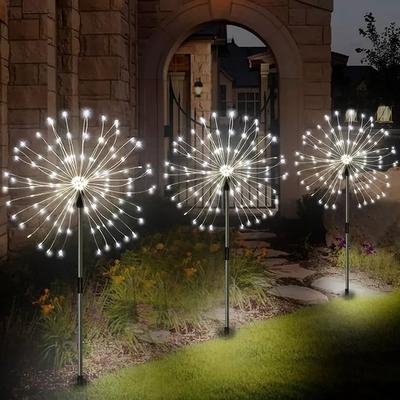 Uplift Picks Solar Firework Garden Stake Lights Create Sparkling Outdoor Displays Every Night white 200 Led