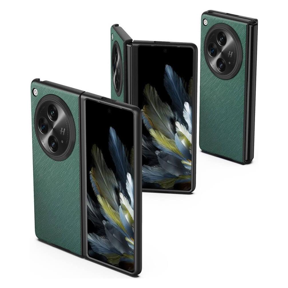 Cover-Discount OnePlus Open - Cross Textur Schutzcase grün (OnePlus Open) (660166962A)