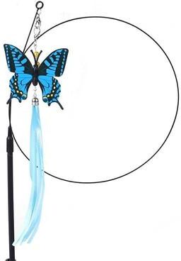 Uplift Essentials Interactive Simulation Bird Cat Wand With High Suction Base And Bell butterfly