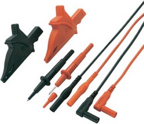 VOLTCRAFT MS-5 Sicherheits-Messleitungs-Set Lamellenstecker 4mm Prüfspitze 1.20m Schwarz, Rot 1 Set