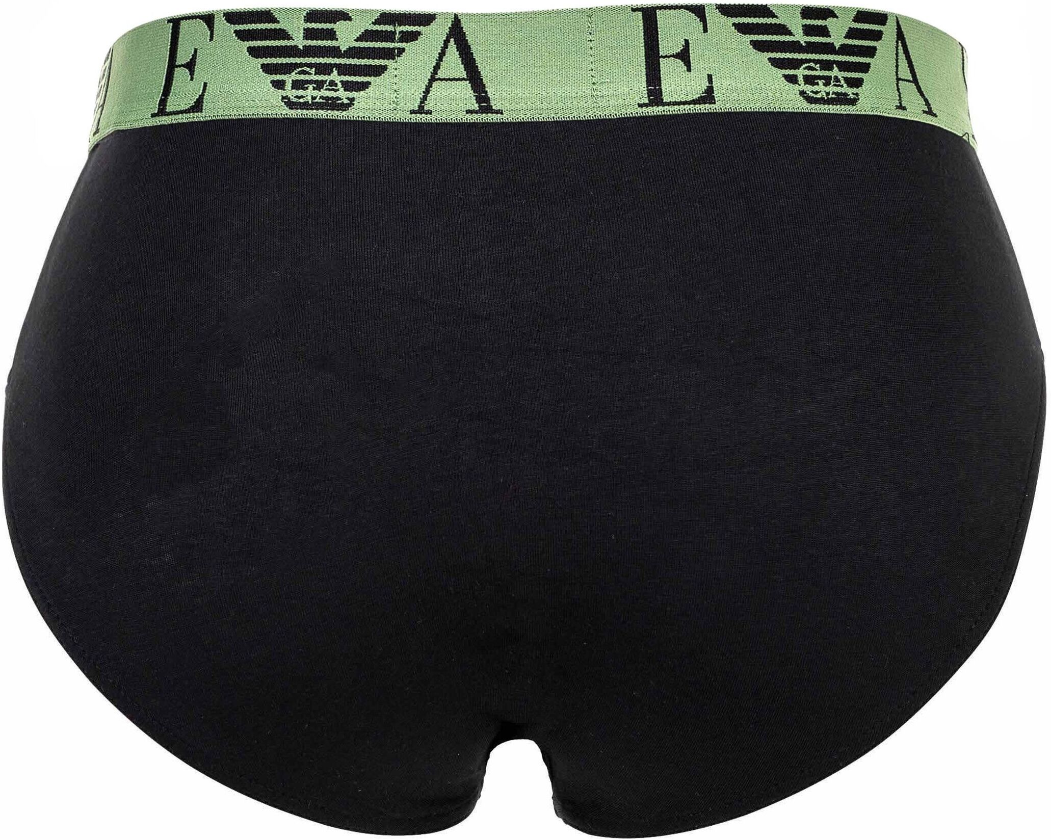 Slip EMPORIO ARMANI "Slip Bold Monogram 3er Pack", Herren, Gr. L, schwarz, Obermaterial: 95% Baumwolle CO. 5% Elasthan EL., Unterhosen Slip