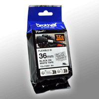 Brother P-Touch Band TZe-FX261 schwarz auf weiß 36mm x 8m flexibel laminiert