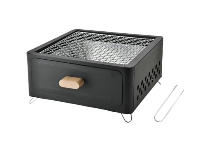 Holzkohlegrill Tragbarer Holzkohlegrill, Tischgrill, Grill, Für Camping, Hinterhof, Picknick für Outdoor Garten Party(Black)