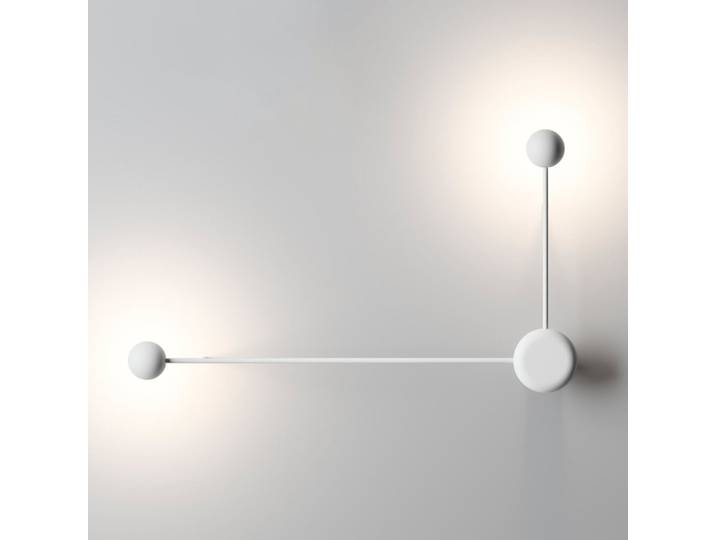 Pin LED-Wandleuchte, 2-flammig, weiß - Vibia - Wohnzimmer - Design - Metall - Mehrflammig