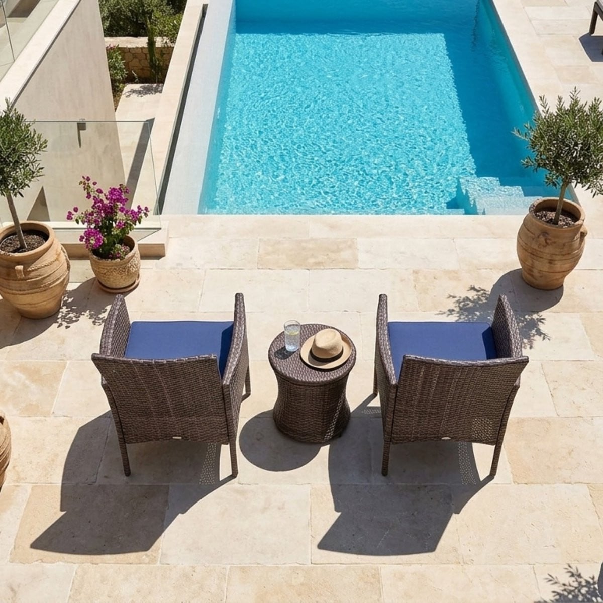 Medahomestore Tuinstoelset Paris 8-delig Luxe Rotan Outdoor