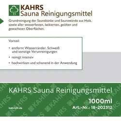 KAHRS Sauna-Reinigungsmittel, 1,00 Liter/ VE, besonders geeignet für Saunaholz