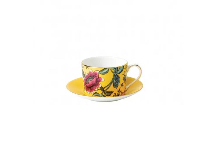 Wedgwood Tasse Wonderlust avec soucoupe tonquin jaune
