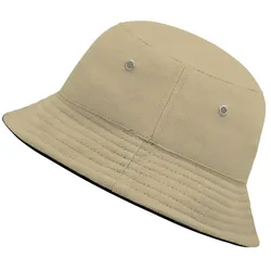 Kinder Fischerhut "MB013" Fisherman Piping Hat - khaki/black