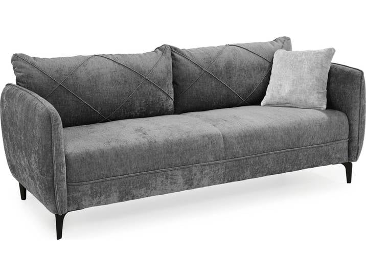 Sofa 3-Sitzer Novara Chenille grau