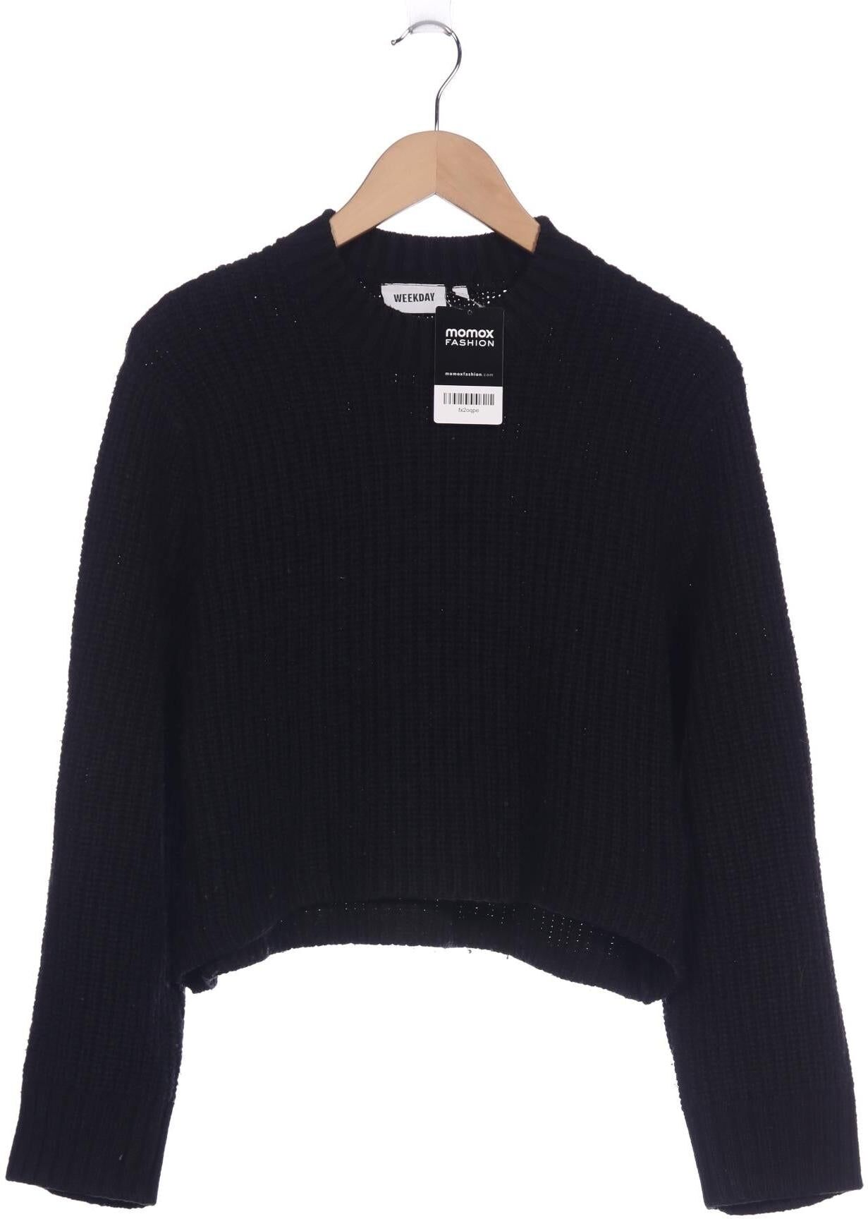 Weekday Damen Pullover, Schwarz, Gr. XS, Synthetik / Wolle - Second Hand