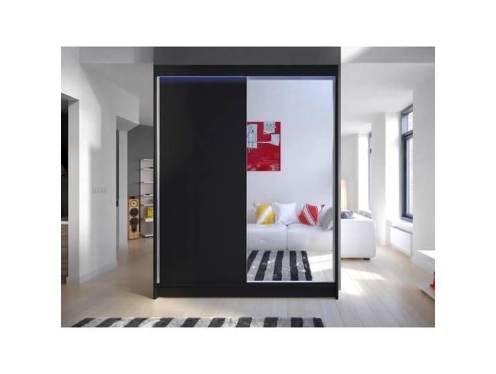Armoire - Armoire Atlanta 140 169145 - Noir - 150x200x58cm