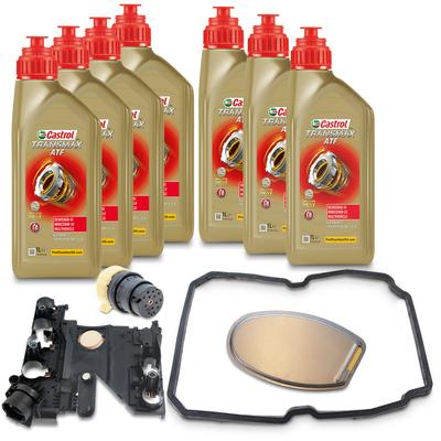 Bestprice Hydraulikfilter + Steuerplatine + 7l CASTROL ATF-Hydrauliköl [Hersteller-Nr. 40665688] für Mercedes-Benz