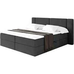 BOXBETT mit Matratze H3 - EVON - 160x200 cm Schwarz
