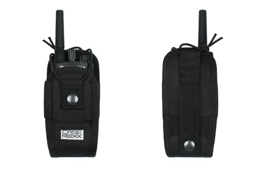Caseroxx Mobiele telefoontas voor Motorola ION, zwart nylon beschermholster met Molle-systeem
