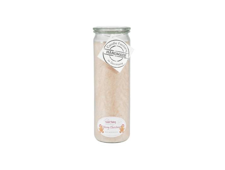 Duftkerze Candle Factory Big Jumbo Merry Christmas , beige (natur), Ø:7cm, Wachs, Kerzen, Duftkerze