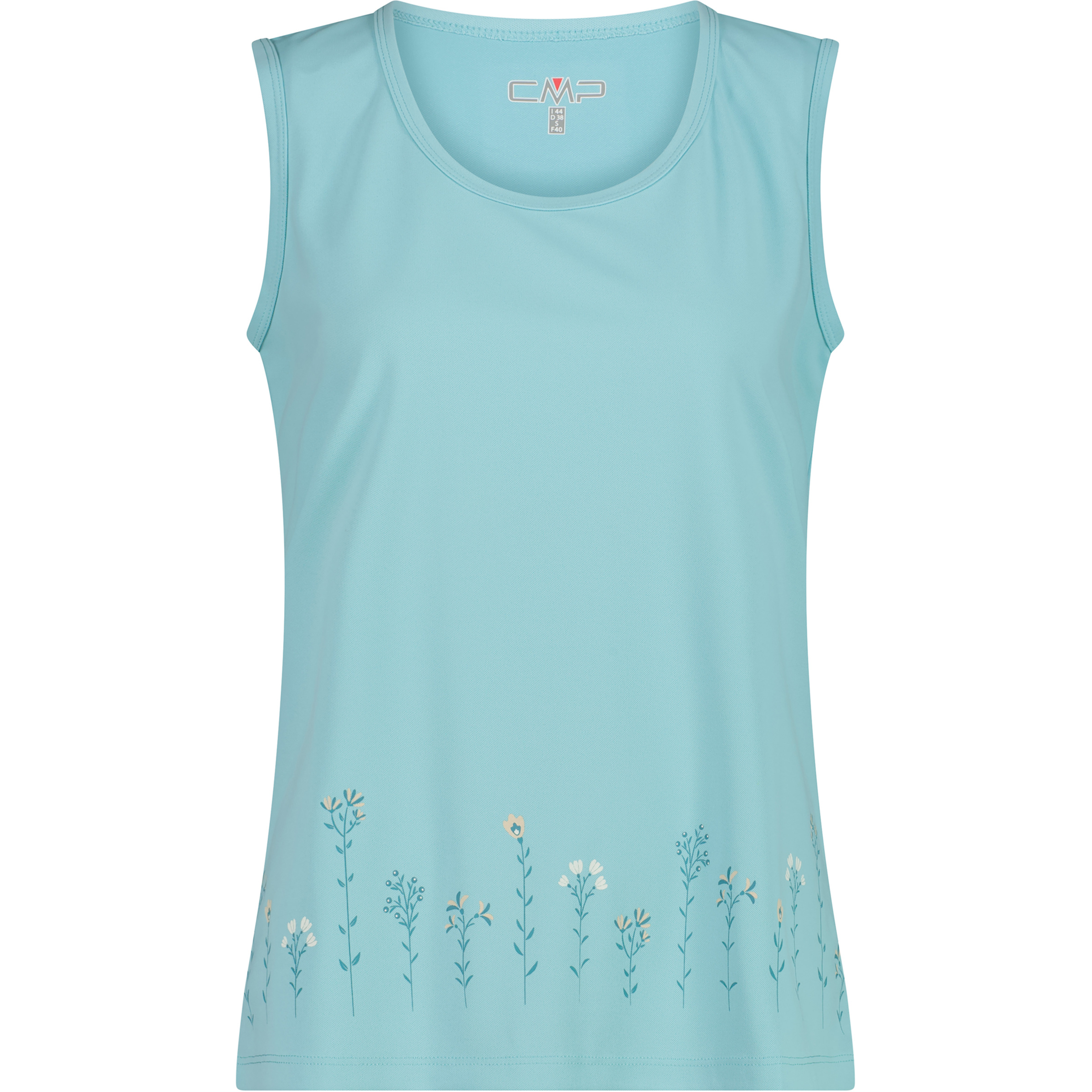 CMP Print Damen Tanktops tuerkis Größe 3XL Trekking Geruchsneutralisierend