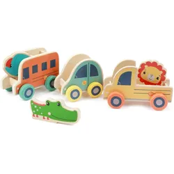 Fisher-Price Fisher Price Fahrzeugset Holz, 3er-Set