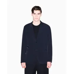 A|X Armani Exchange für Herren. XM002075AF22572UC001 Schwarzer dekonstruierter Blazer (42), Lässig, Klassisch, Polyamid