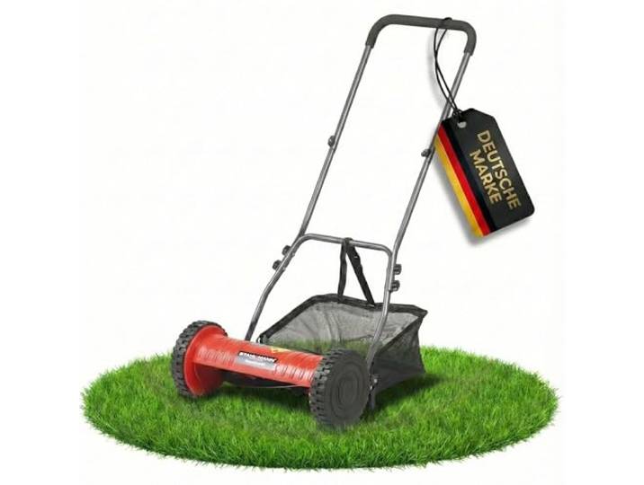 STAHLMANN RoyalCut Spindelmäher 40cm, 32L Fangkorb, 4-stufig, leise Handrasenmäher, ohne Strom & Akku, für kleine & mittlere Rasenflächen, leise, wartungsarm & langlebig