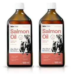 LAB V Mit Vitaminen angereichertes Lachsöl 2x500ml