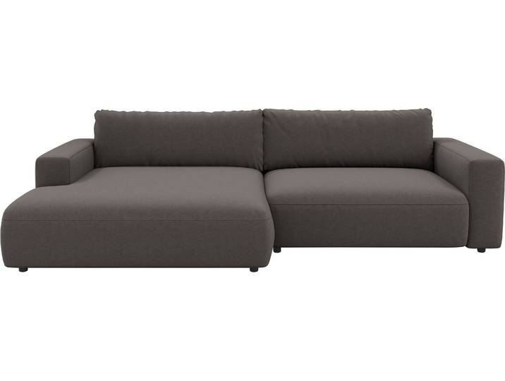 Ecksofa MUSTERRING LUCIA zeitlos, bequem, schöne Detailverarbeitung Breite 296cm, L-Form , grau (stone crona), B:296cm H:81cm T:190cm, Flachgewebe VALMONT (60% Baumwolle/40% Leinen);Leder PURO, pigmentiertes Leder;Microfaser CRONA (100% Polyester);Flachgewebe FLORIS (100% Polyester);Leder BAX, pigmentiertes Leder, Sofas, Ecksofa