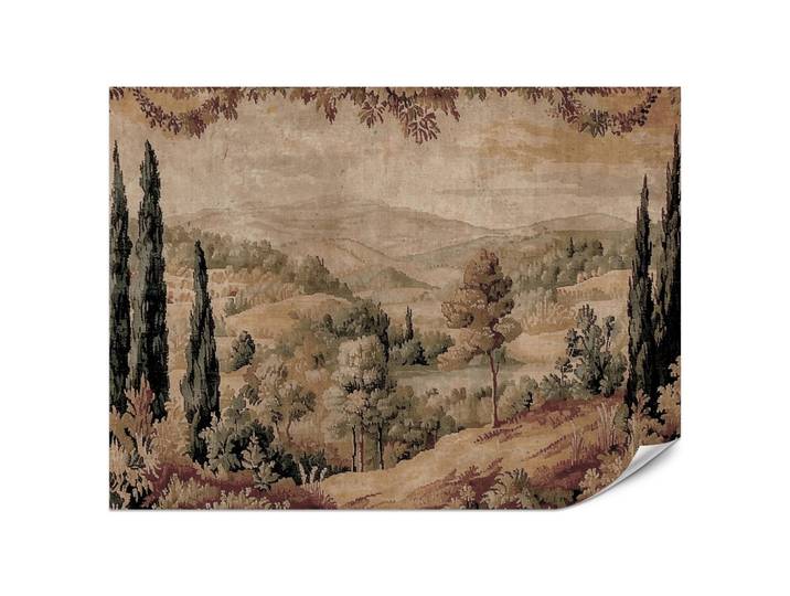 FOTOTAPETE für Wohnzimmer Landschaft Vintage Stil 200x140