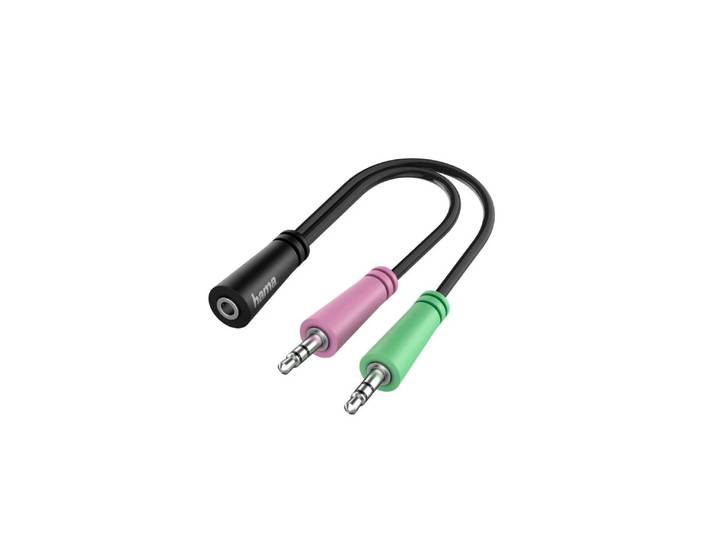 Hama AUDIO ADAPTER 3.5MM JACK - 3 POLIGE 3.5MM JACK HEADSET Wifi adapter Zwart