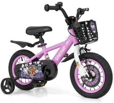 Costway 12 Inch Kids Bike for 3-4 Years Old Sport Bicycle with Adjustable Handlebar and Saddle-12 inches