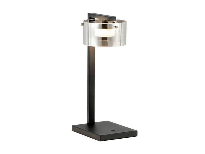 Eglo Tischleuchte, Schwarz, Metall, Glas, länglich, F, 15x42x20 cm, Lampen & Leuchten, Innenbeleuchtung, Tischlampen, Tischlampen
