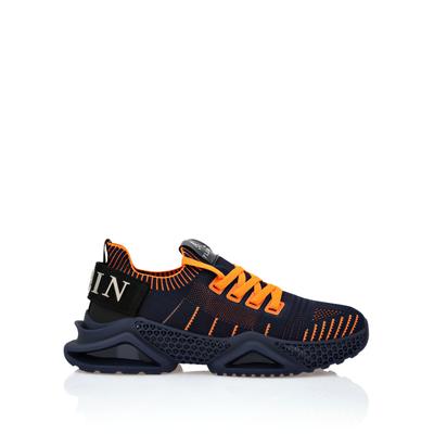 Sneaker PHILIPP PLEIN "Iconic Plein", Herren, Gr. 35, Normalschaft, blau (14, dunkelblau), Schuhe Sneaker