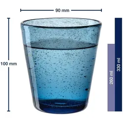 Leonardo Burano, Trinkgläser, Mehrfarbig, Blau, Grau, Türkis