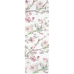 WANDGARDEROBE - Aquarell Zweige von Apfelblüten in Rosa und Weiß 34/105 cm