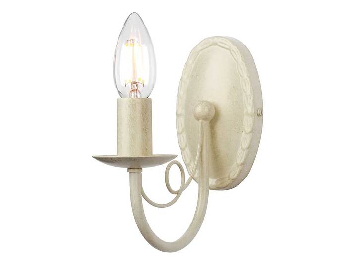 Wandleuchte Minster 30 x 17 x 15cm Gold/Ivory 1 Material: Metall Metallart: Stahl Oberfläche Metall: Pulverbeschichtet Glühlampe E14
