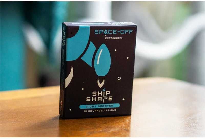 Space-Off Ship Shape Expansion: Right Booster for Board Games, Ages 8+, Official Rule 1 Games LLC Edition, 15 Challenges, Compact Retail Unit