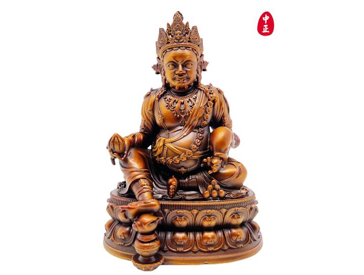 [Offre spéciale] Statue Zhongzheng de Huang Caishen de 10 cm en cuivre rouge, ornements de bureau artisanaux personnalisables