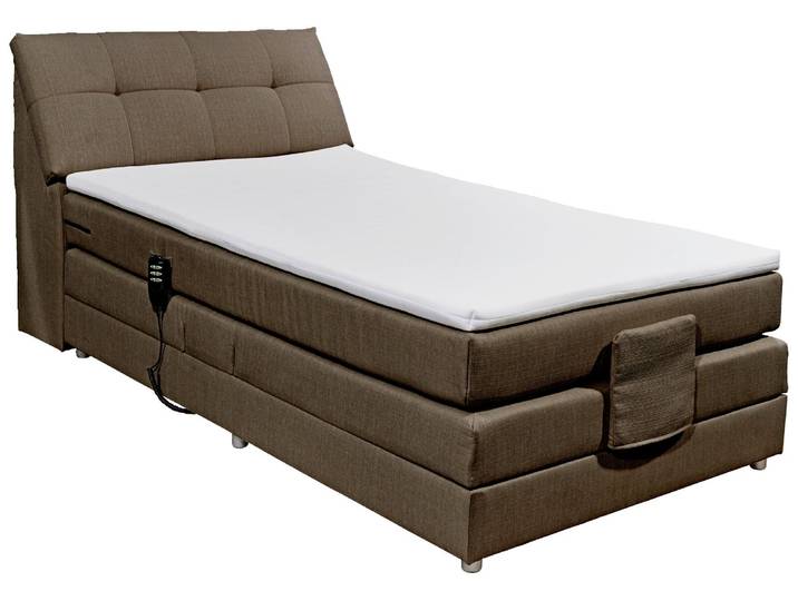 Esposa Boxspringbett CARPINO, mocca, Stoff