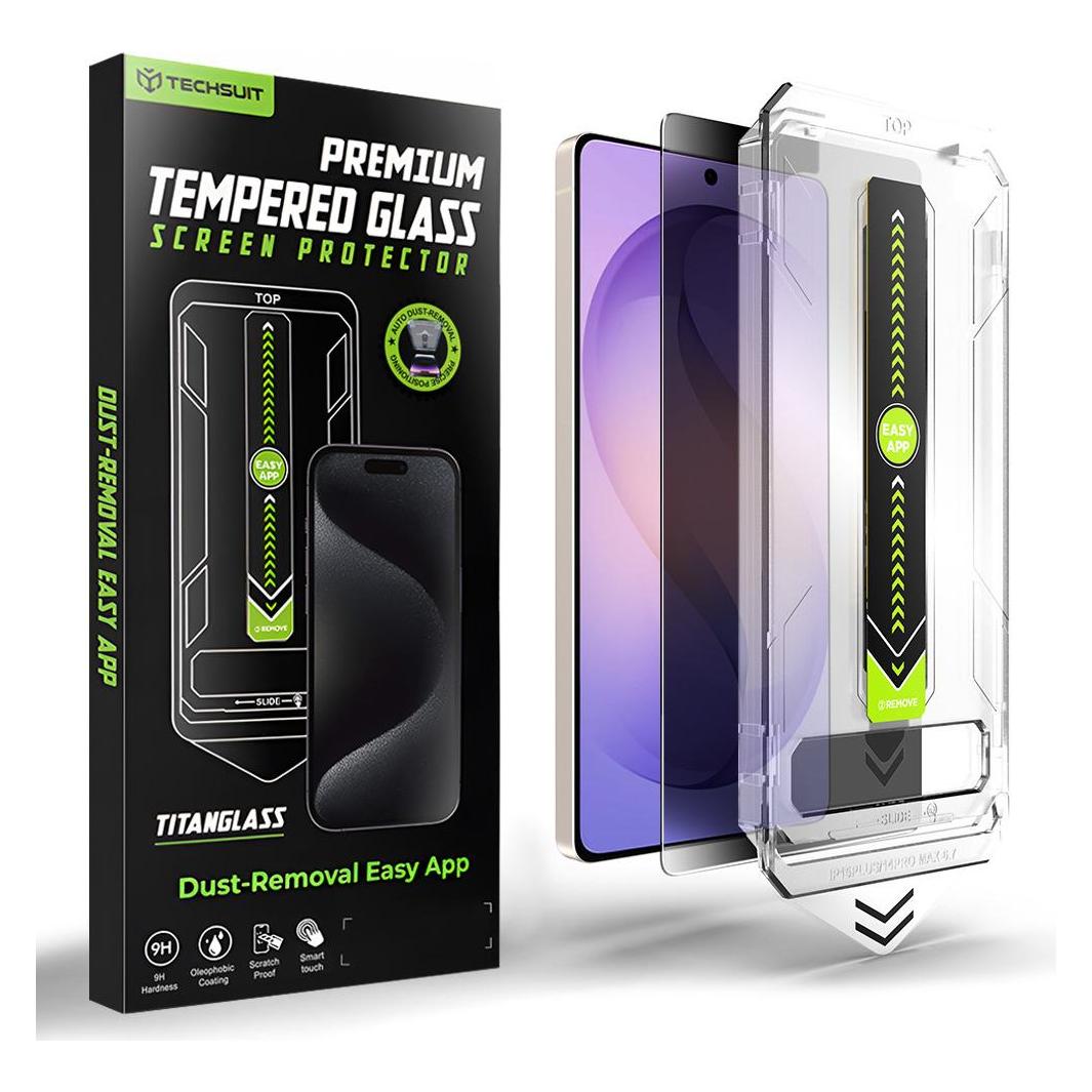 Techsuit - (Fingerprint Unlock Compatible) TitanGlass CrystalHD - Samsung Galaxy S26 Ultra - Privacy (Samsung Galaxy S26 Ultra) (64420641)