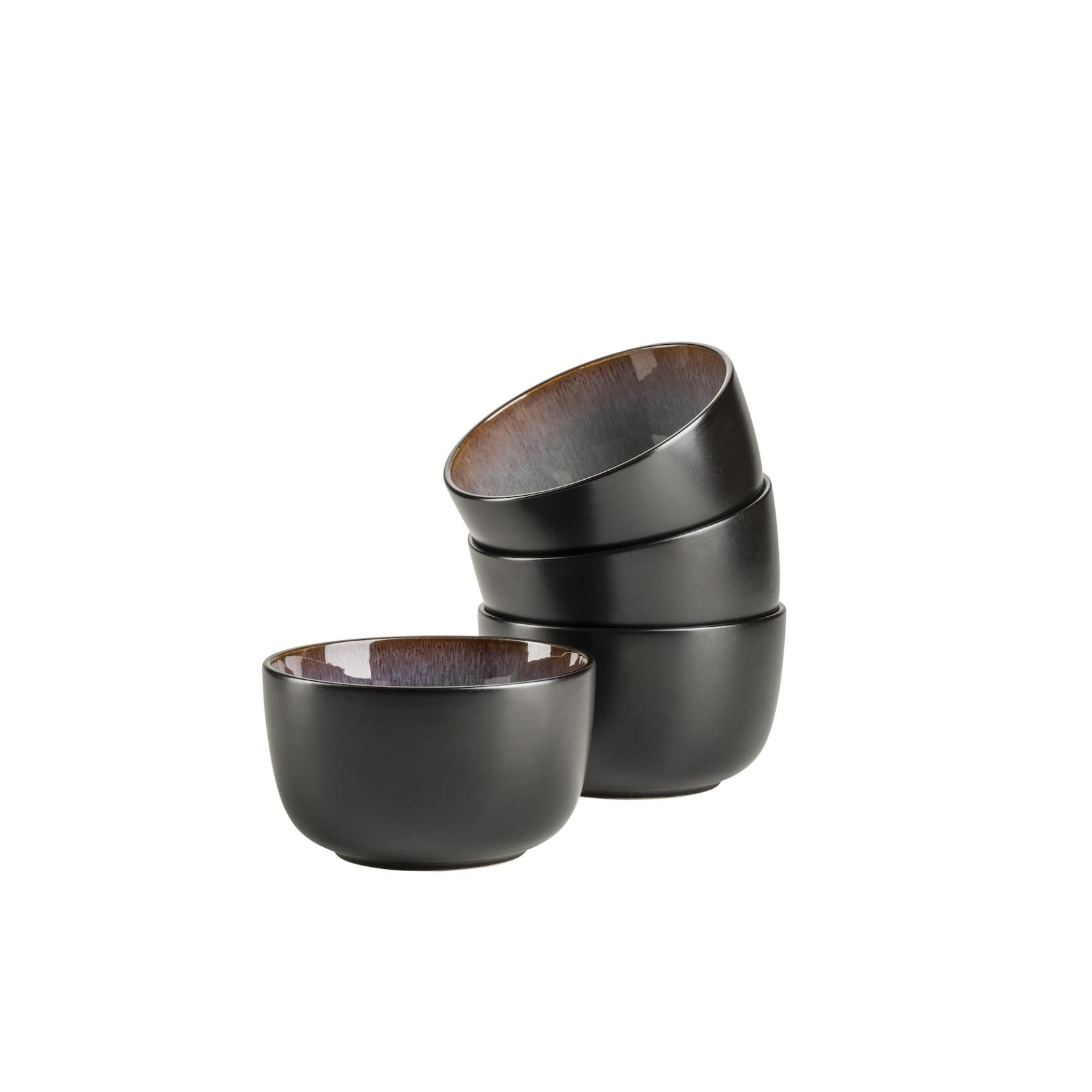 Mäser Schüssel-Set, Steinzeug Teona Blau, Braun, Grün, Schwarz
