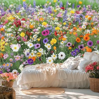 Landschaft Kleine Margerite Wandteppich Großer Wandteppich Wandgemälde Dekoration Foto Hintergrund Decke Vorhang Wohn Schlaf Wohnraum Dekoration