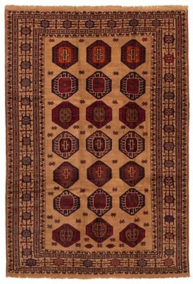 ECARPETGALLERY Hand-knotted Teimani Tan Wool Rug - 6'6 x 9'2