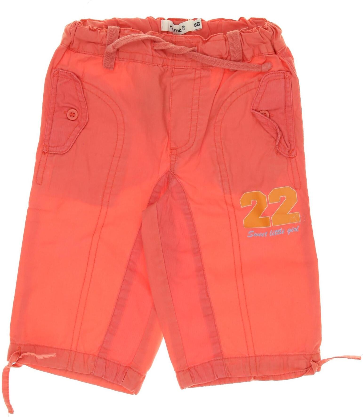 name it Mädchen Stoffhose, Pink, Gr. EU 68, Baumwolle - Second Hand