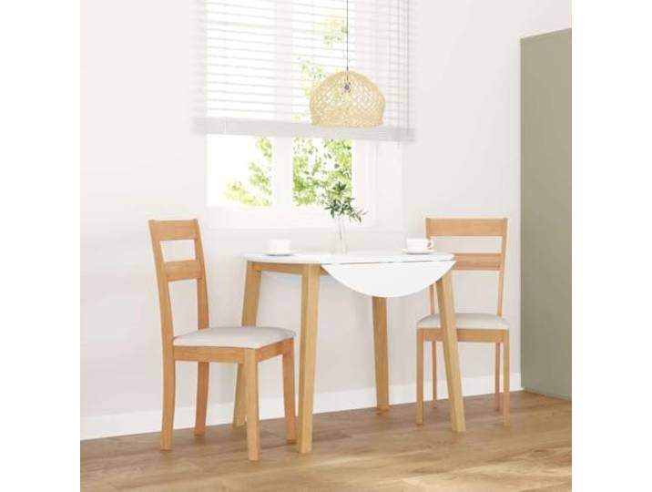 KGHFDVB Esszimmerstühle mit Kissen 2 STK Natur Massivholz Gummibaum Gummibaum-Massivholz, ergonomische Rückenlehne, mit Sitzkissen, vielseitig nutzbar