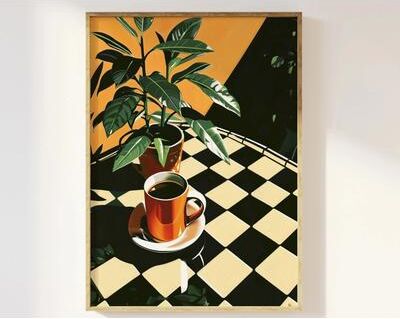 Uplift Picks Minimalist Coffee Wall Art Retro Kitchen Poster For Coffee Lovers 06 20x30 Cm