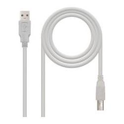 Nanocable cable usb 2.0 tipo a/b impresora m/m 1.80m gris 10.01.0103 (1.80 m, USB 2.0) (42405970)