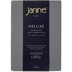 Janine Spannbetttuch Elastic-Jersey 5010 opalgrau 200x200 cm