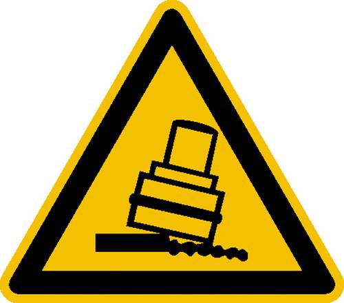 Warnschild Kippgefahr Folie selbstklebend 100mm 1St.
