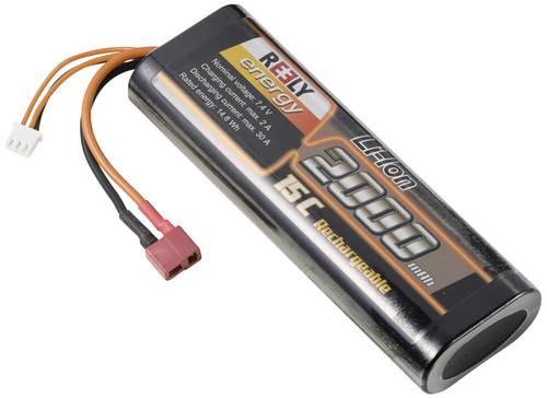 Reely Modellbau-Senderakku (LiIon) 7.4V 2000 mAh Zellen-Zahl: 2 15 C Hardcase T-Stecksystem